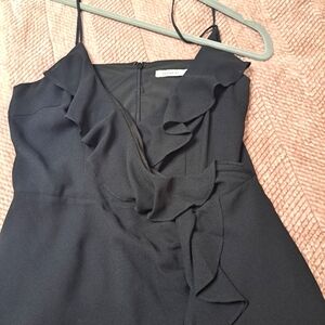 Black ruffle mini dress (worn once)